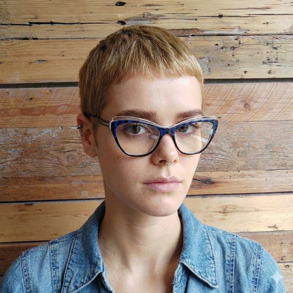 Epique CAMILLA 04 — occhiali da sole acetato Nero/Cristal/Seta Blu